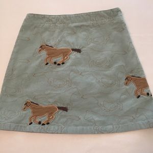 Lands End Corduroy Horse Skirt. size 12